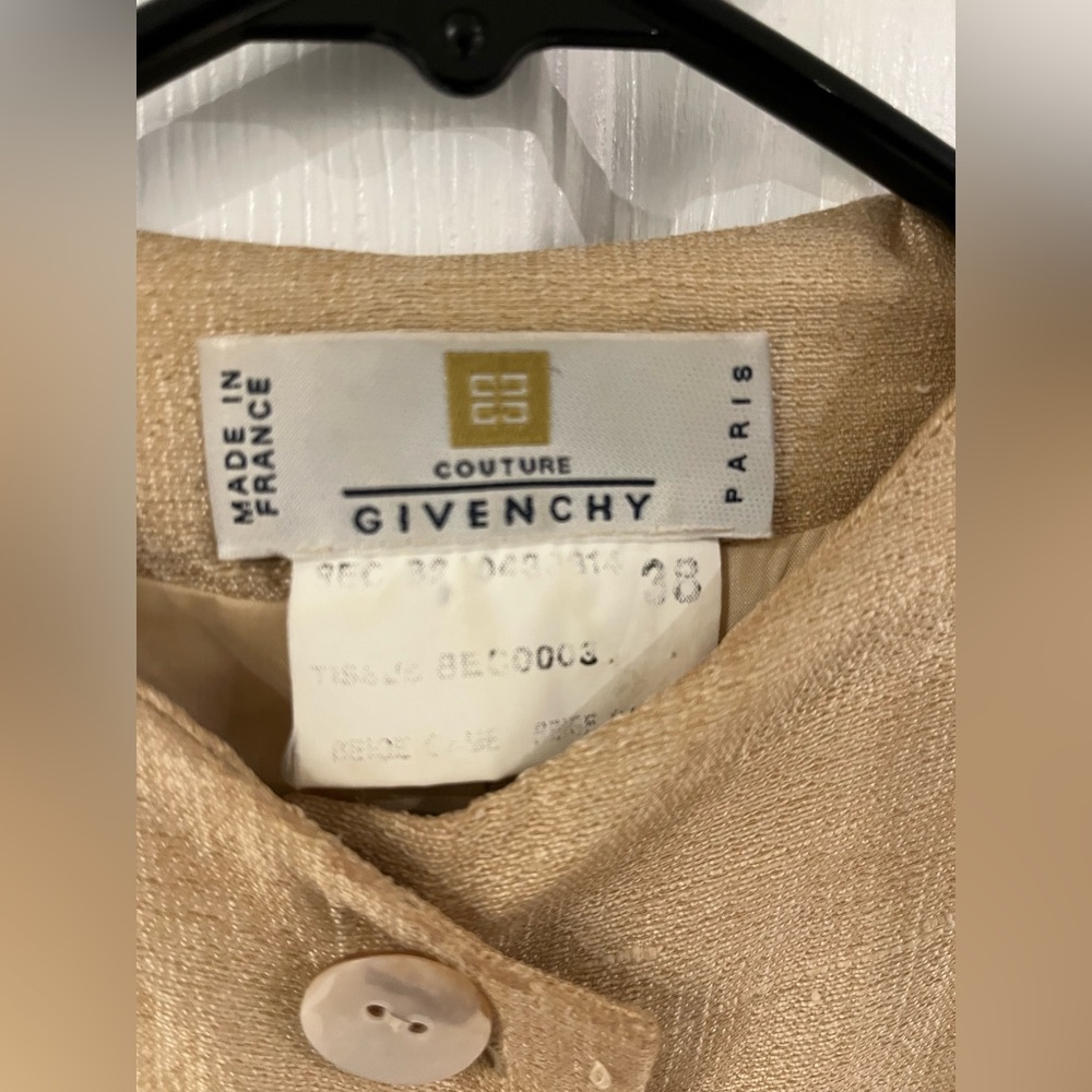 Givenchy Couture Light Tan Silk/cotton Blazer